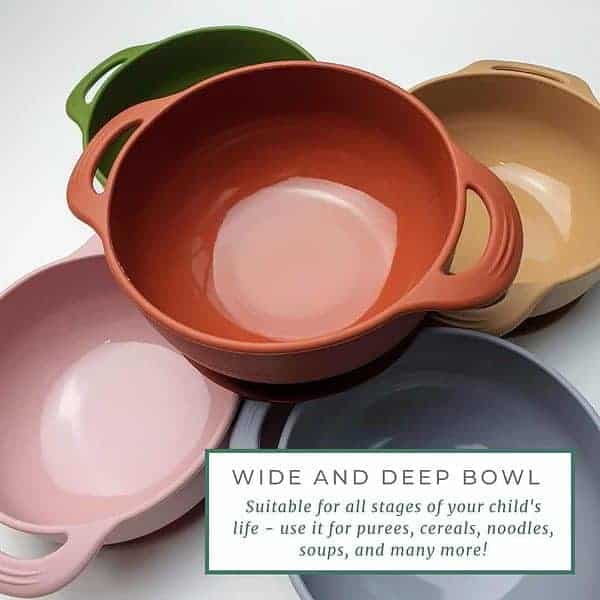 Wide and deep bowl.