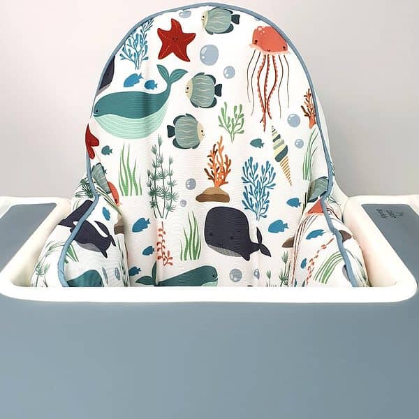 baby, high chair, under the sea theme