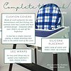 A blue and white plaid high chair with a Footrest for Ikea Antilop Baby Highchair - Bamboo, Maple, & Bamboo in Black. A blue and white plaid high chair with a Footrest for Ikea Antilop Baby Highchair - Bamboo, Maple, & Bamboo in Black.