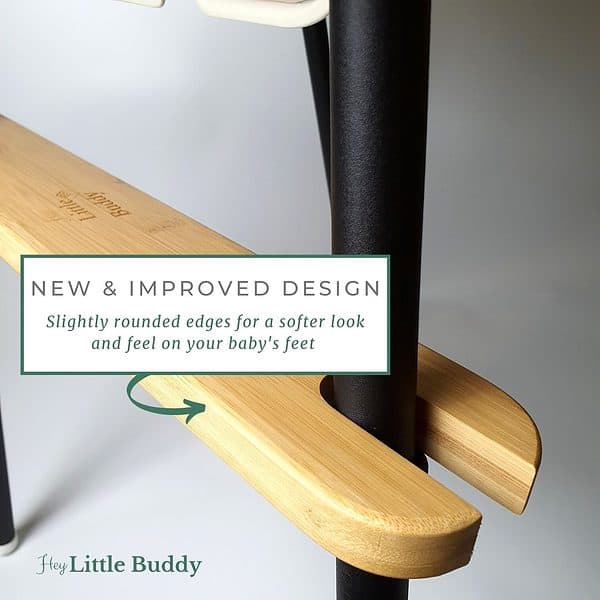 New & enhanced design - Footrest for Ikea Antilop Baby Highchair - Bamboo, Maple, & Bamboo in Black.