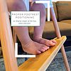 A child's feet on a 2021 wooden high chair with Footrest for Ikea Antilop Baby Highchair - Bamboo, Maple, & Bamboo in Black footrest. A child's feet on a 2021 wooden high chair with Footrest for Ikea Antilop Baby Highchair - Bamboo, Maple, & Bamboo in Black footrest.