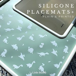hey little buddy placemat plus for ikea antilop highchair plain dinos daisies