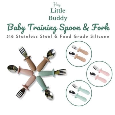 Hey Little Buddy baby training spoon and fork set
