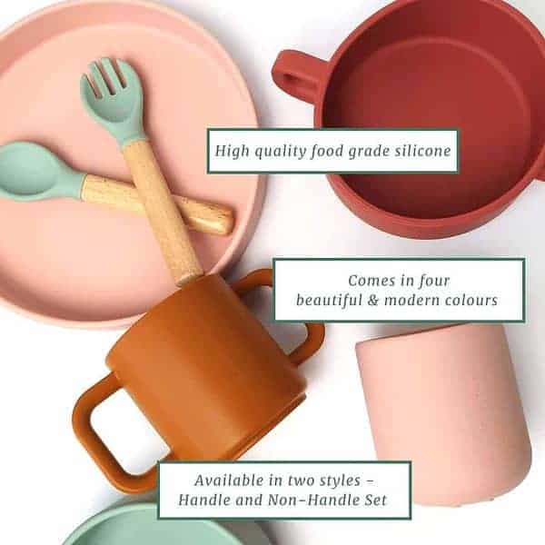 A set of plates, bowls, spoons and forks.