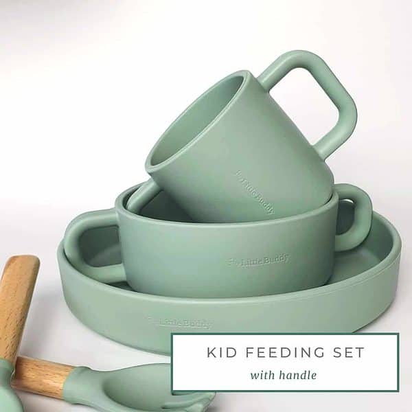 Kid feeding set - green.